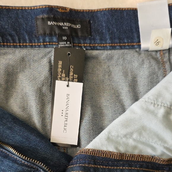 Banana Republic Denim Cargo Mini Skirt Size 10 - Picture 6 of 12